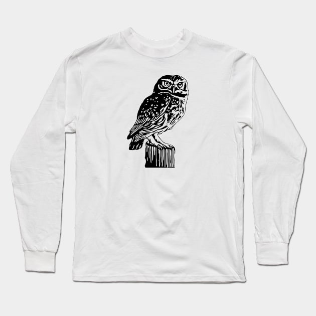 Owl Long Sleeve T-Shirt by Nimmersatt